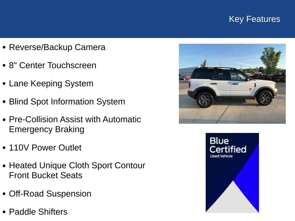 Certified Used 2024 Oxford White Ford Badlands image 29