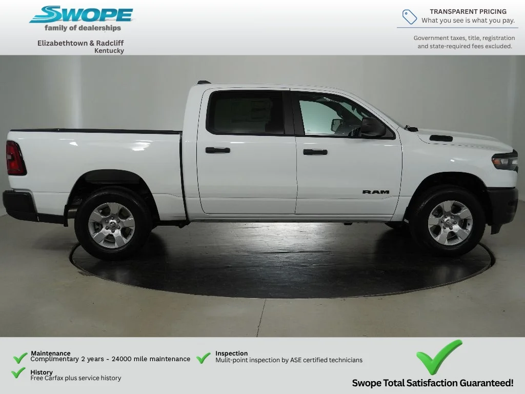 New 2026 Bright White Clear-Coat Exterior Paint RAM Tradesman image 2