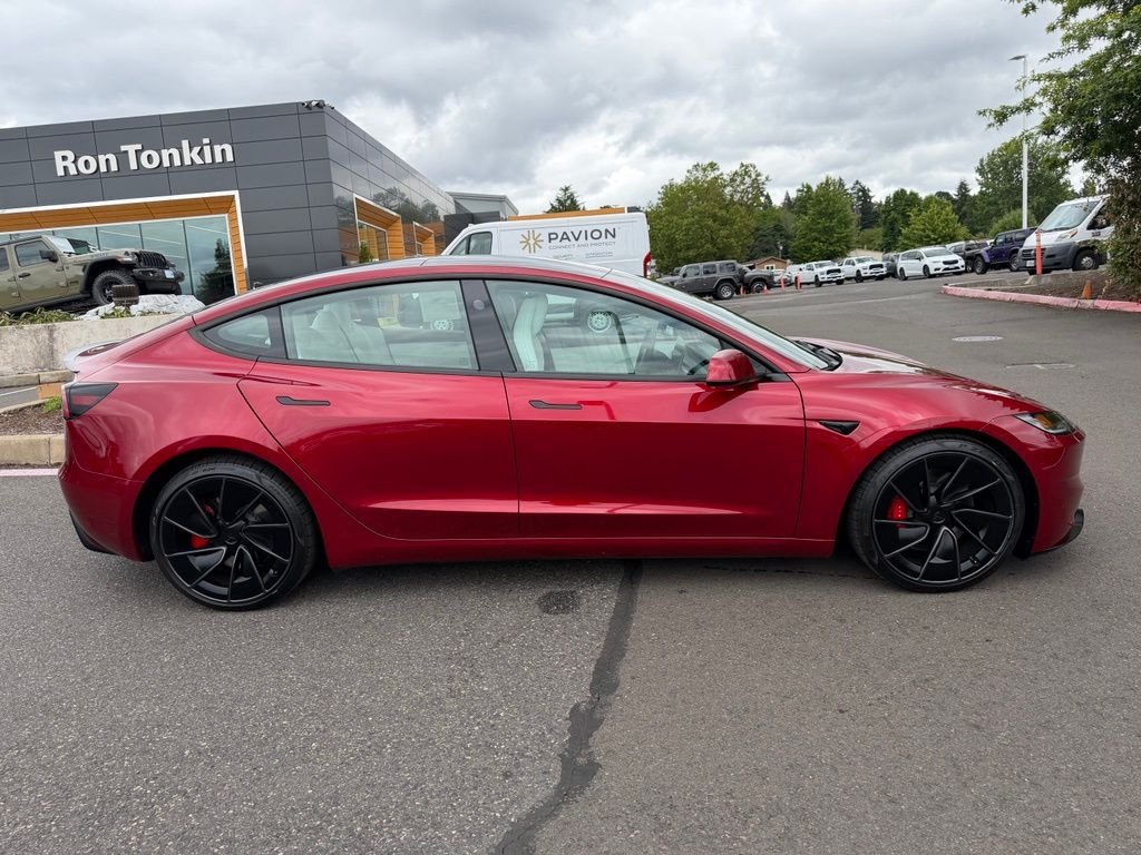 Used 2025 Red Tesla Performance image 7