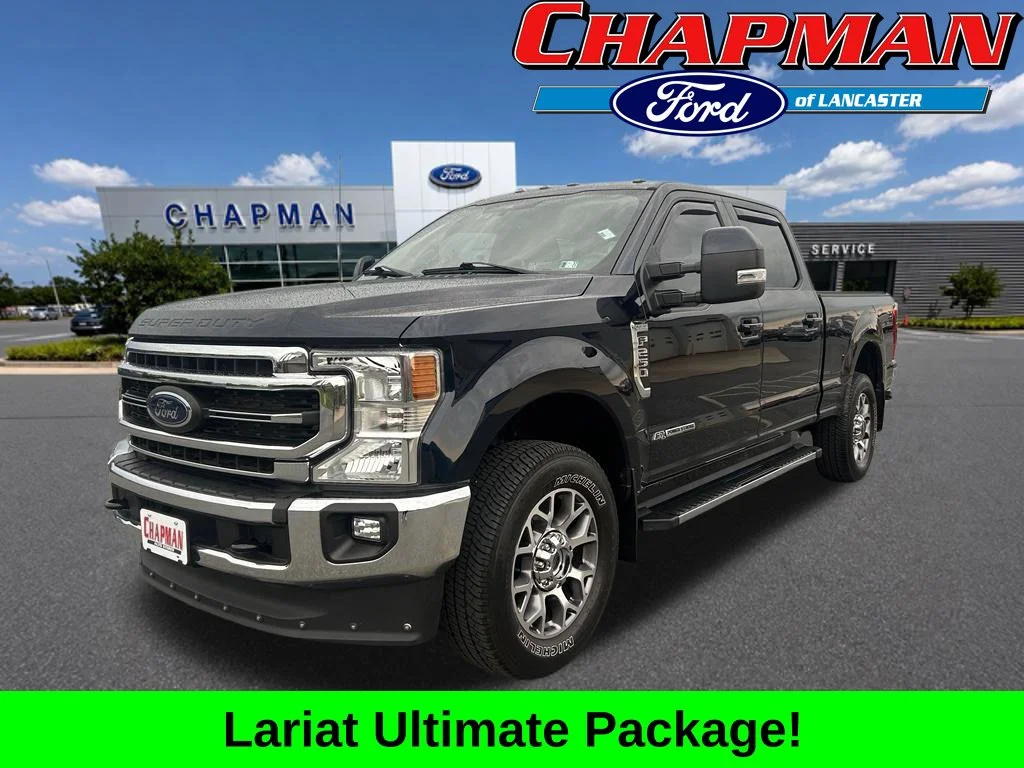 Certified Used 2022 Blue Metallic Ford Lariat image 1