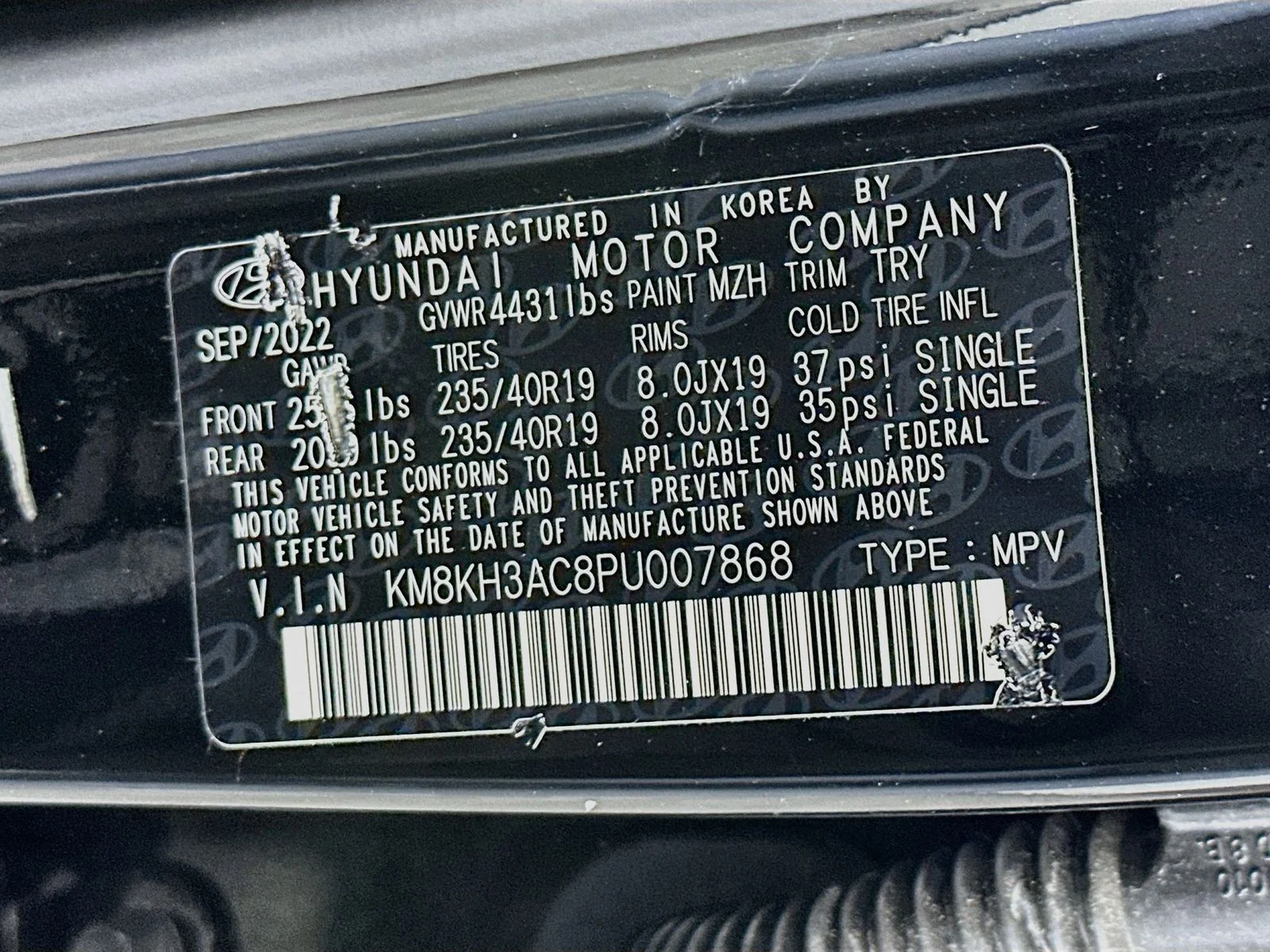 Used 2023 Ultra Black Hyundai Base image 31