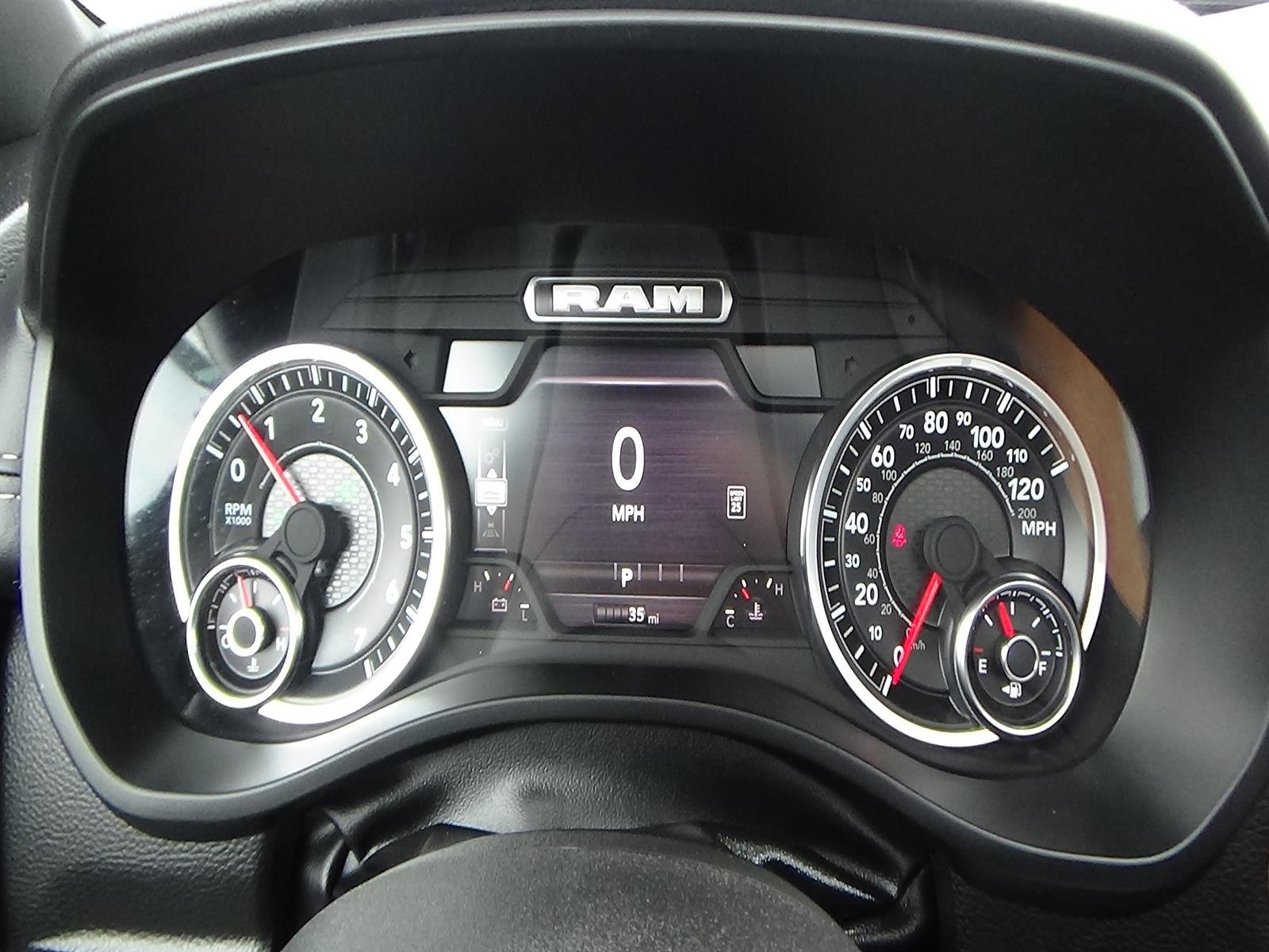Used 2025 Bright White Clear Coat (pw7) RAM Big Horn image 26