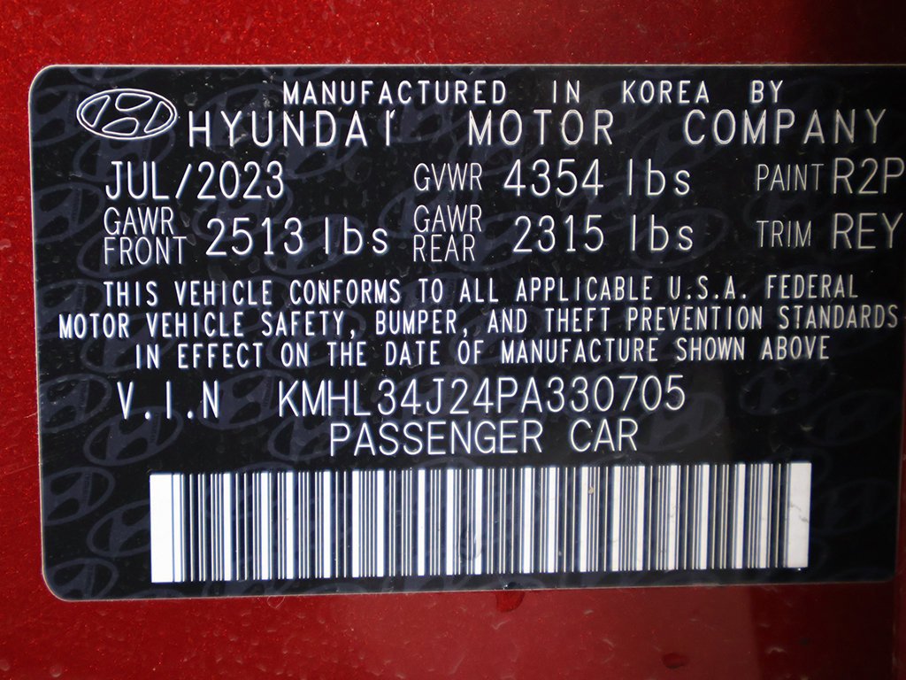 Certified Used 2023 Red Hyundai Limited image 51