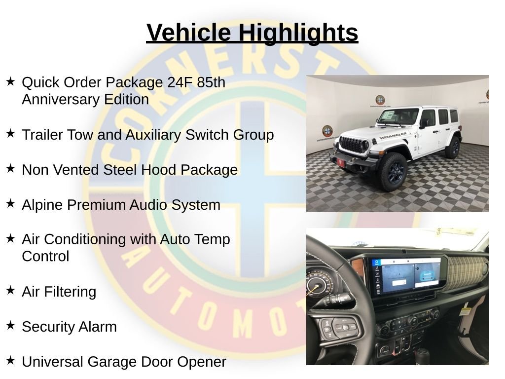 New 2026 Bright White Clearcoat Jeep 85th Anniversary Edition image 2
