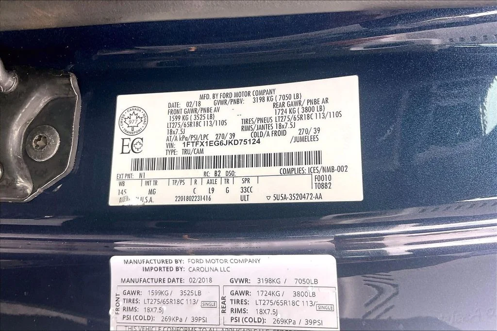 Used 2018 Blue Ford XLT image 33