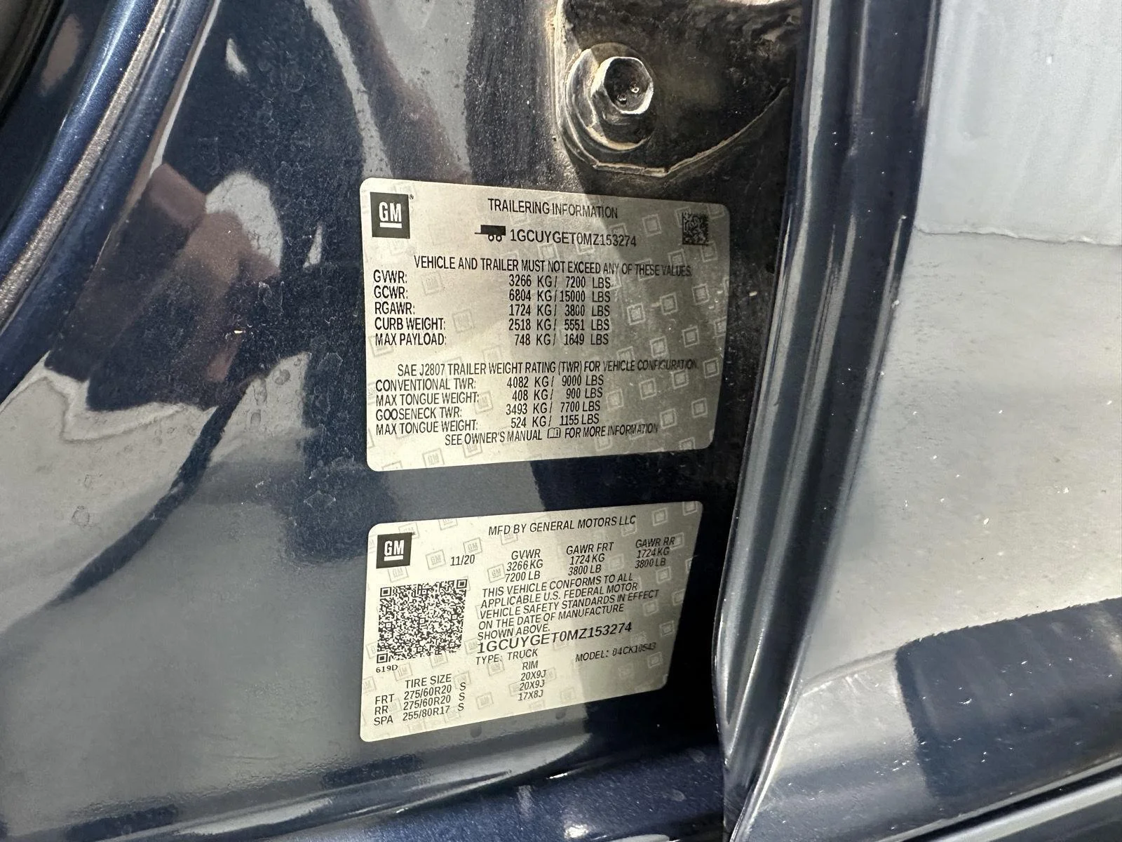 Used 2021 NORTHSKY BLUE METALLIC Chevrolet LTZ image 32