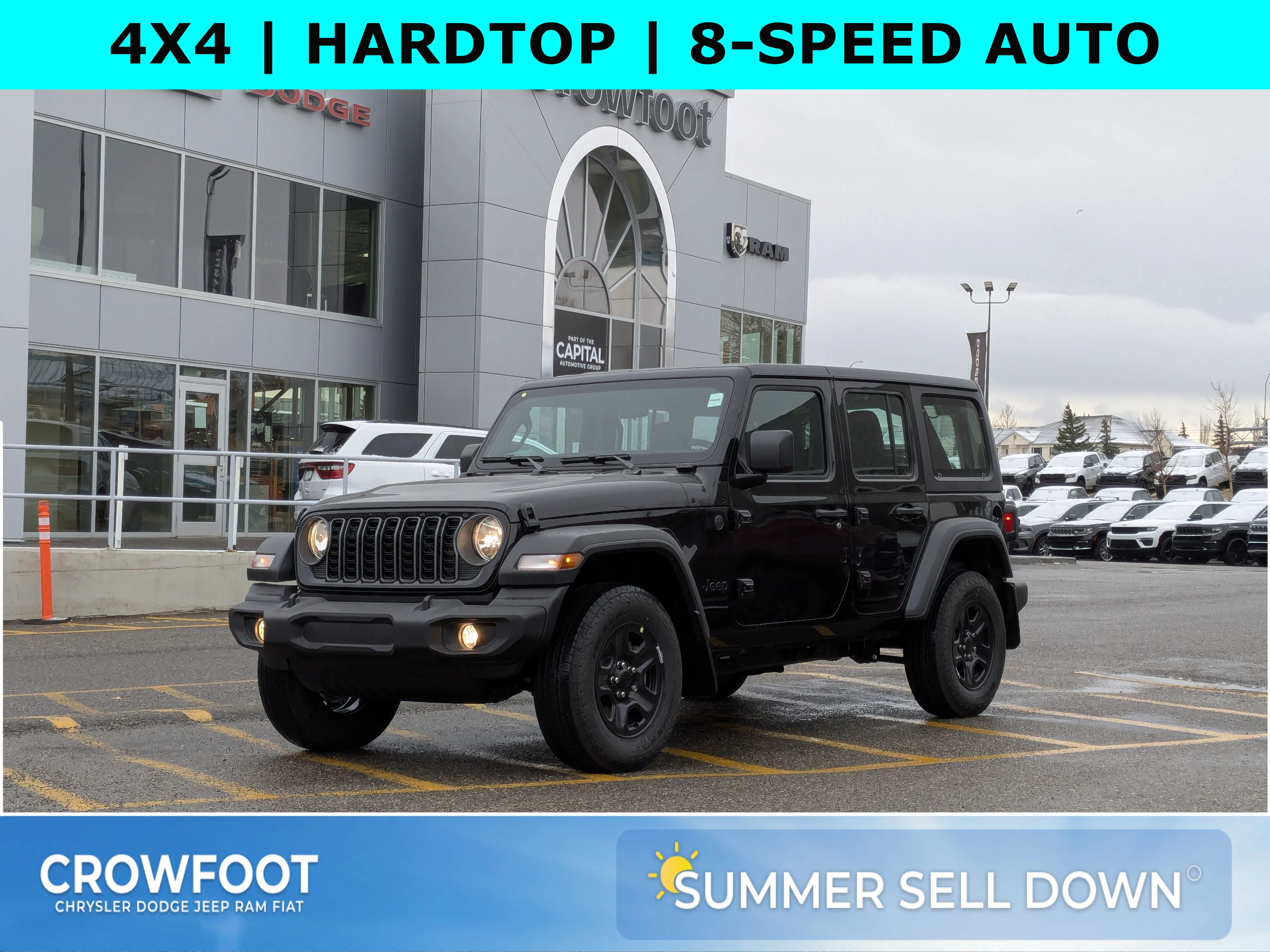 New 2026 Black Jeep Sport - - 2.0L Turbo Engine - 12.3 Uconnect 5 Display - 3-Piece Hard Top - 8-Speed Auto & More image 1