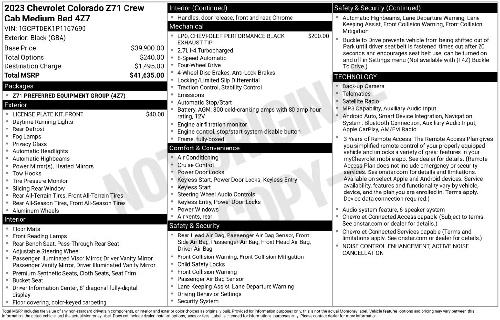 Used 2023 Black Chevrolet Z71 image 8