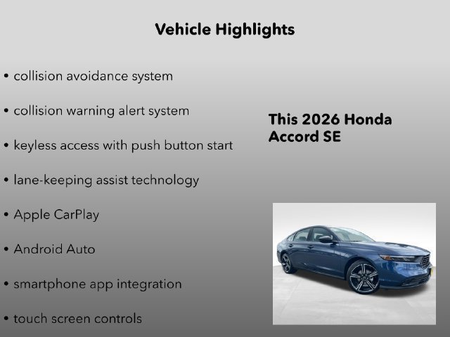 2026 Honda Accord SE - Photo 10