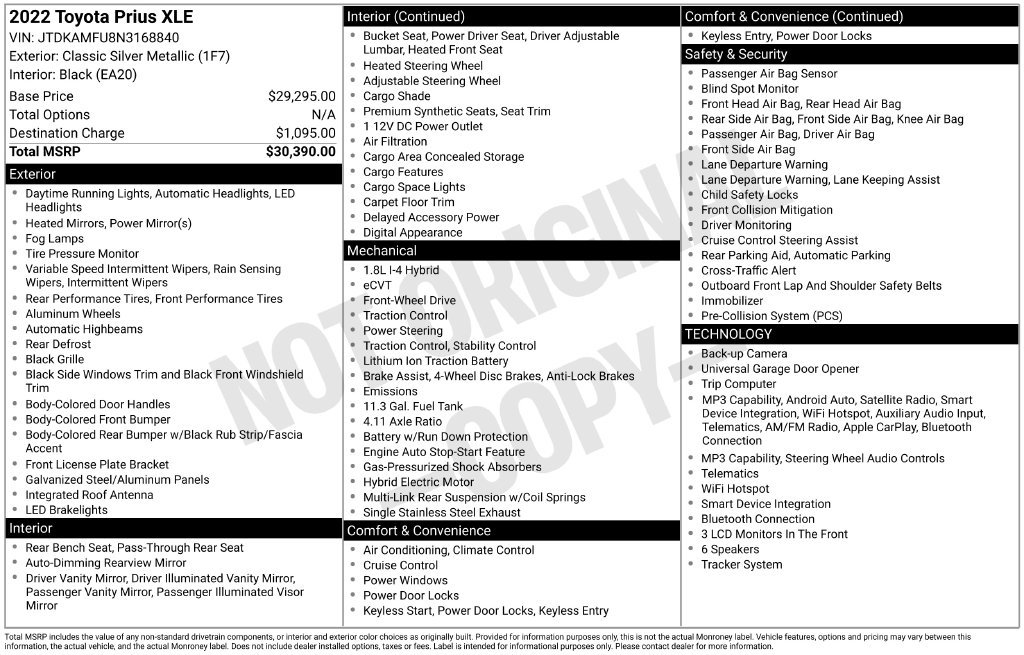 Certified Used 2022 Silver Toyota XLE image 2