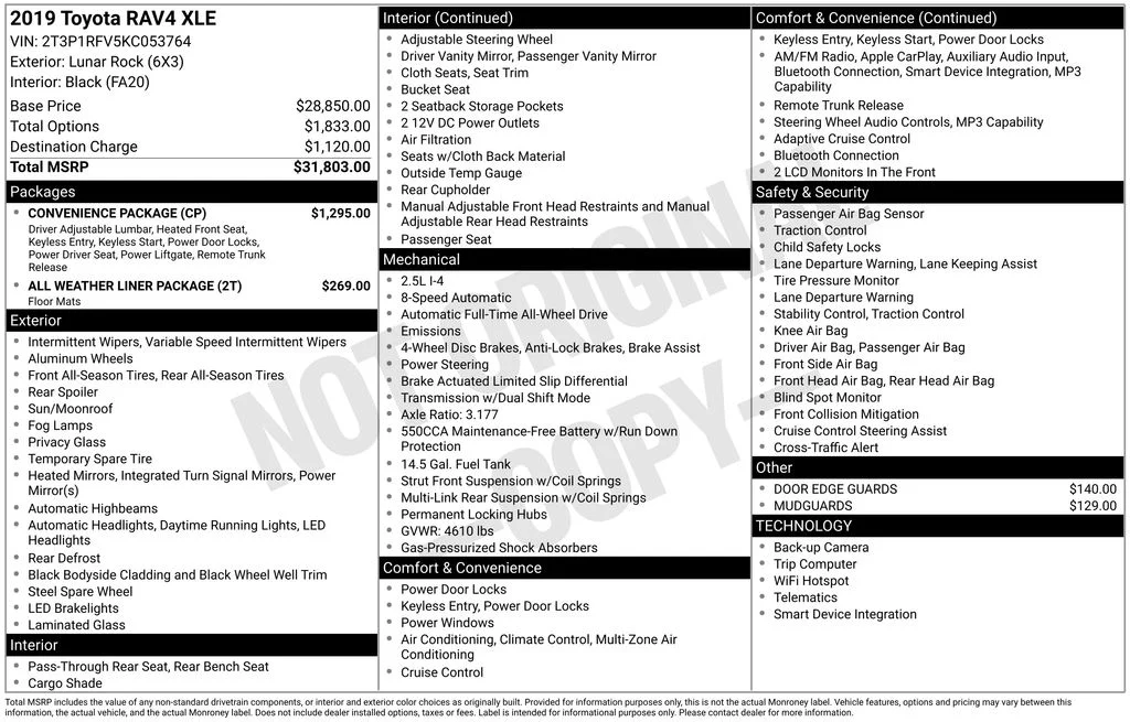 Used 2019 Silver Toyota XLE image 6