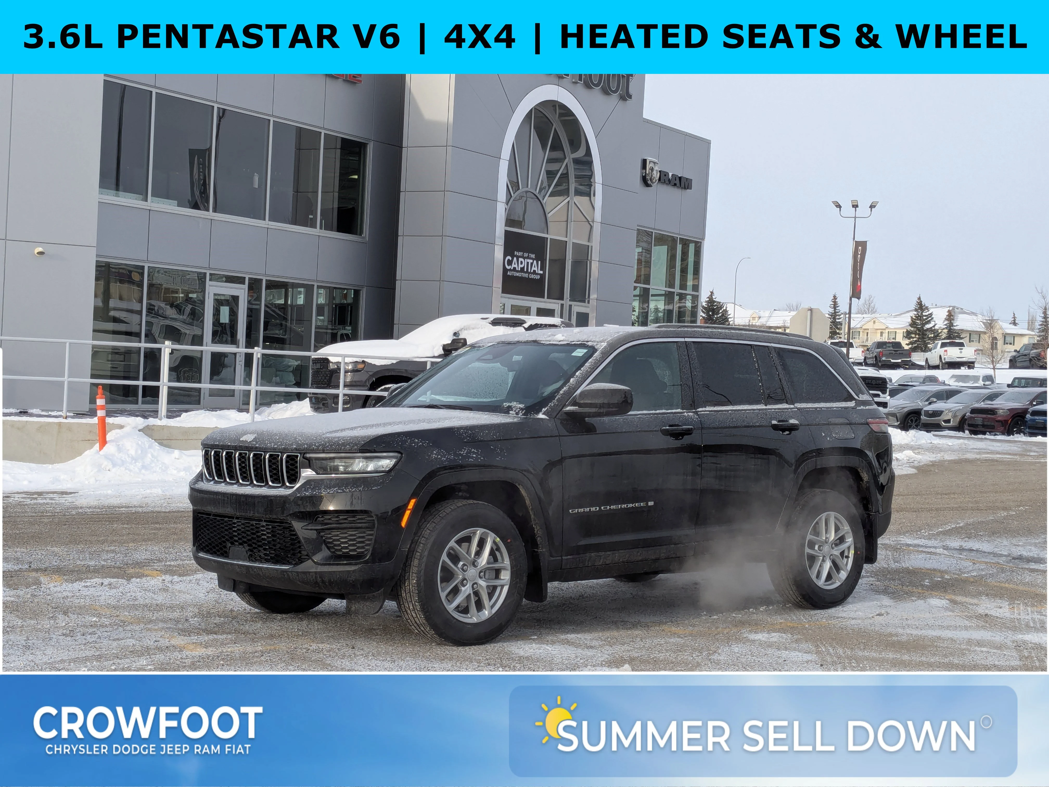 New 2026 Black Jeep Laredo - - Classic Theme - Heated Seats - Heated Steering - Remote Start & tons more! image 1
