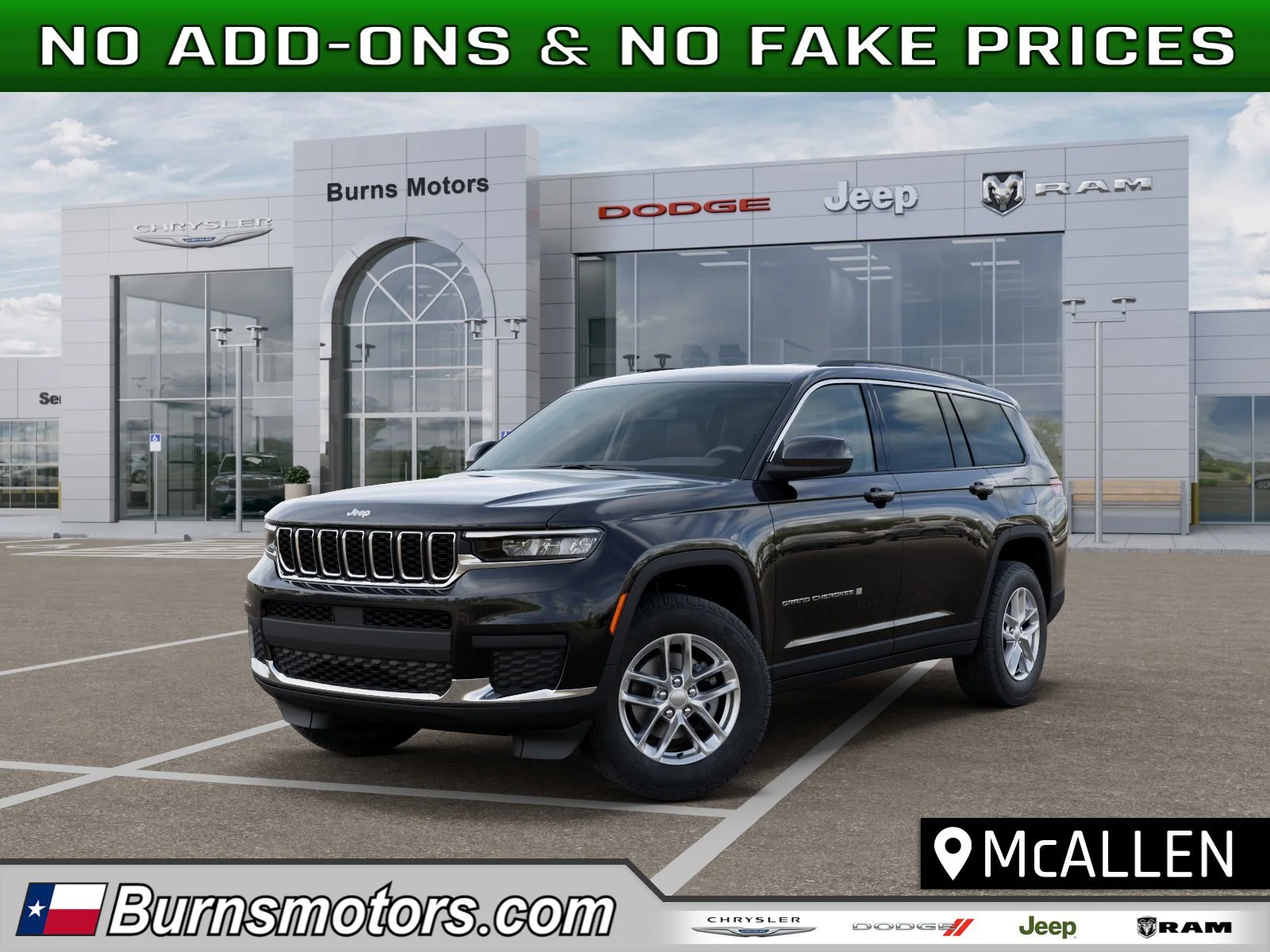 New 2026 Diamond Black Crystal Pearl-Coat Exterior Paint Jeep Laredo image 1