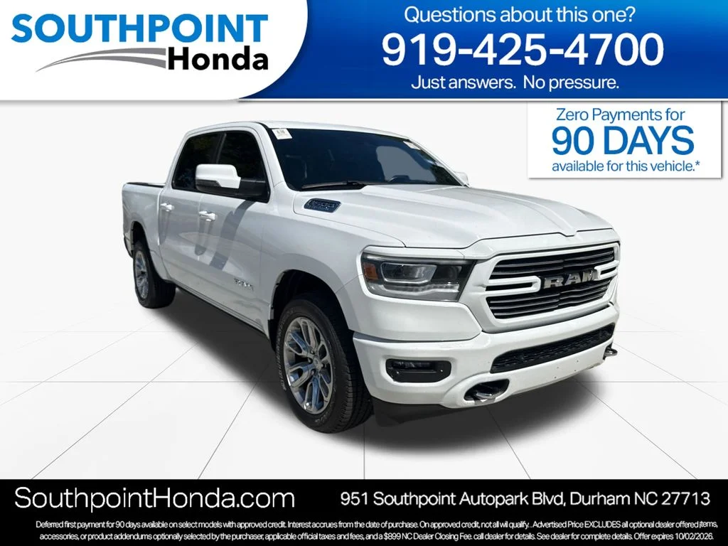 Used 2023 Bright White Clearcoat Ram Laramie image 1
