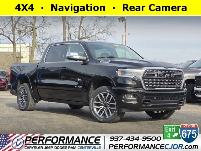 New 2026 Diamond Black Crystal Pearlcoat Ram Limited image 1