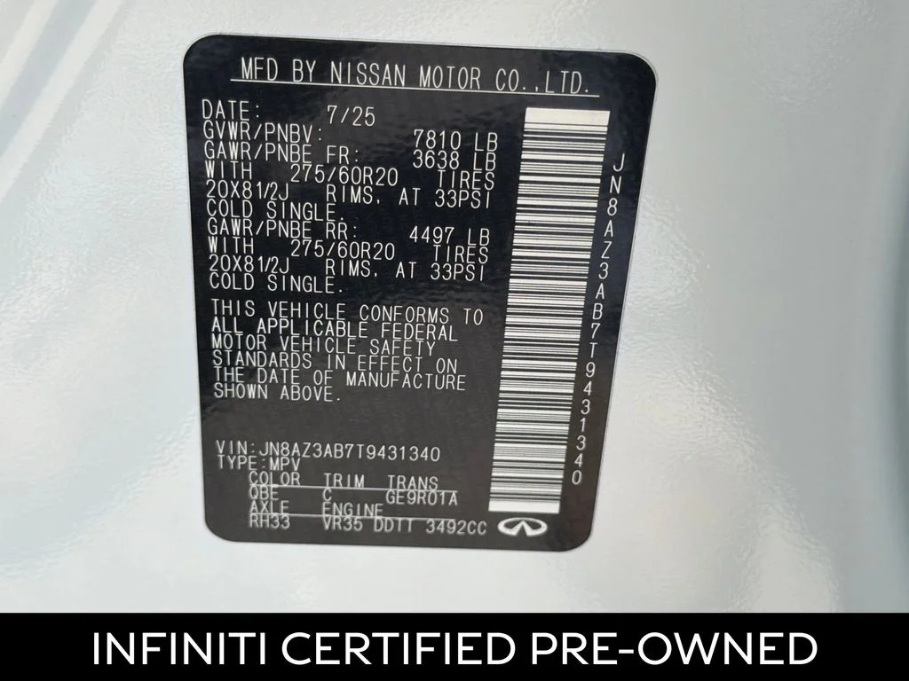 Certified Used 2026 Radiant White INFINITI PURE image 28