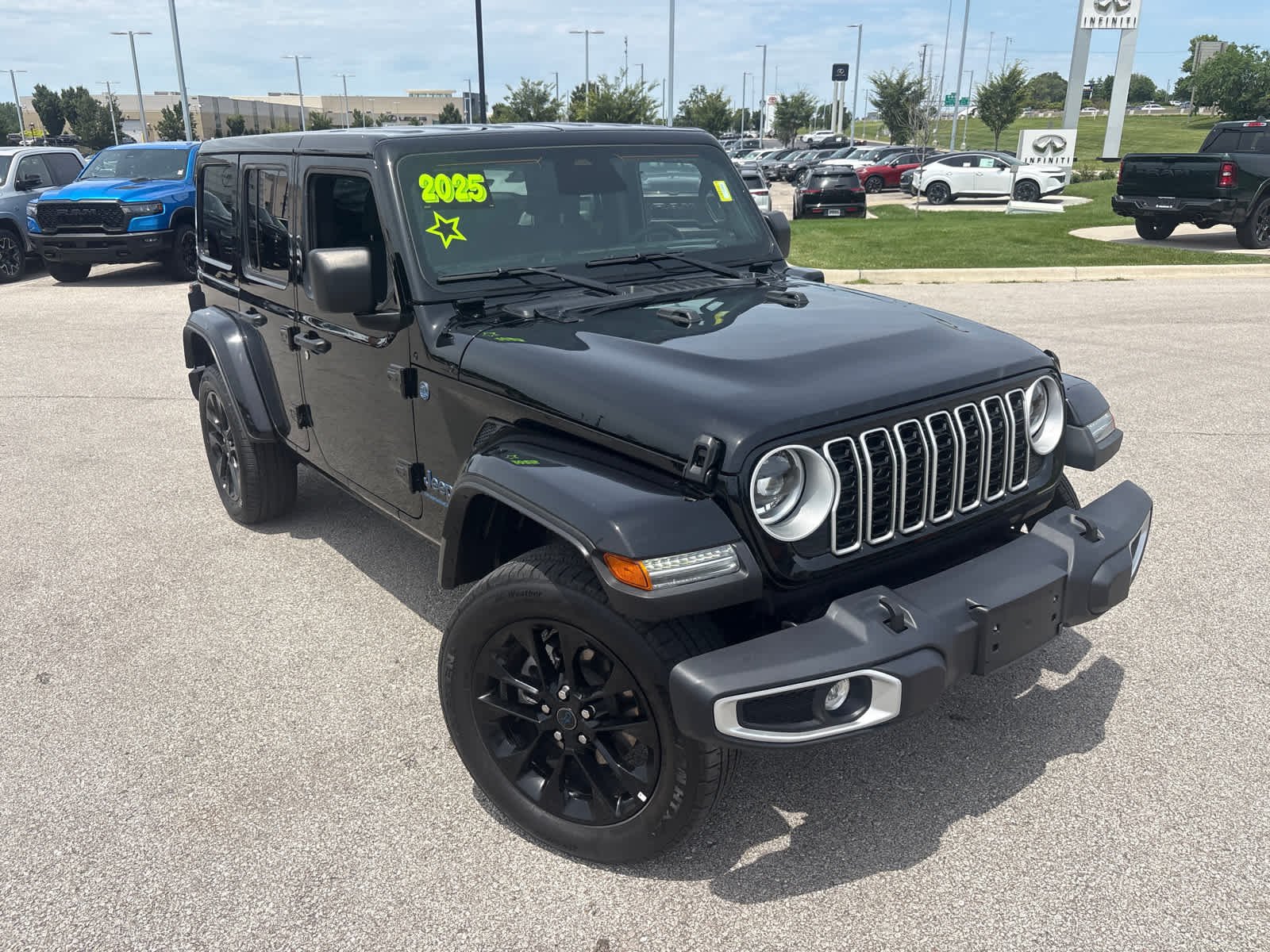 Used 2025 Jeep Wrangler 4xe Sahara 4XE with VIN 1C4RJXP60SW578848 for sale in Kansas City