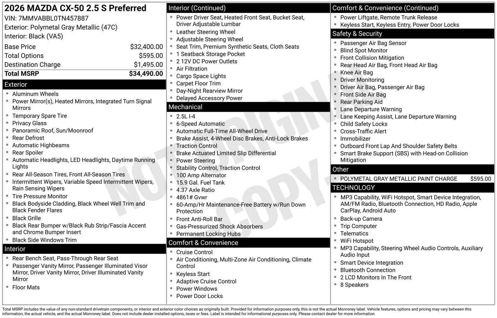 Certified Used 2026 Polymetal Gray Metallic Mazda 2.5 S Preferred image 25