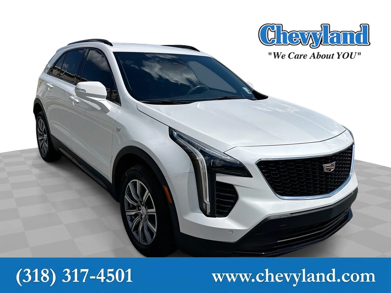 Certified Used 2021 CRYSTAL WHITE TRICOAT Cadillac FWD Sport image 1