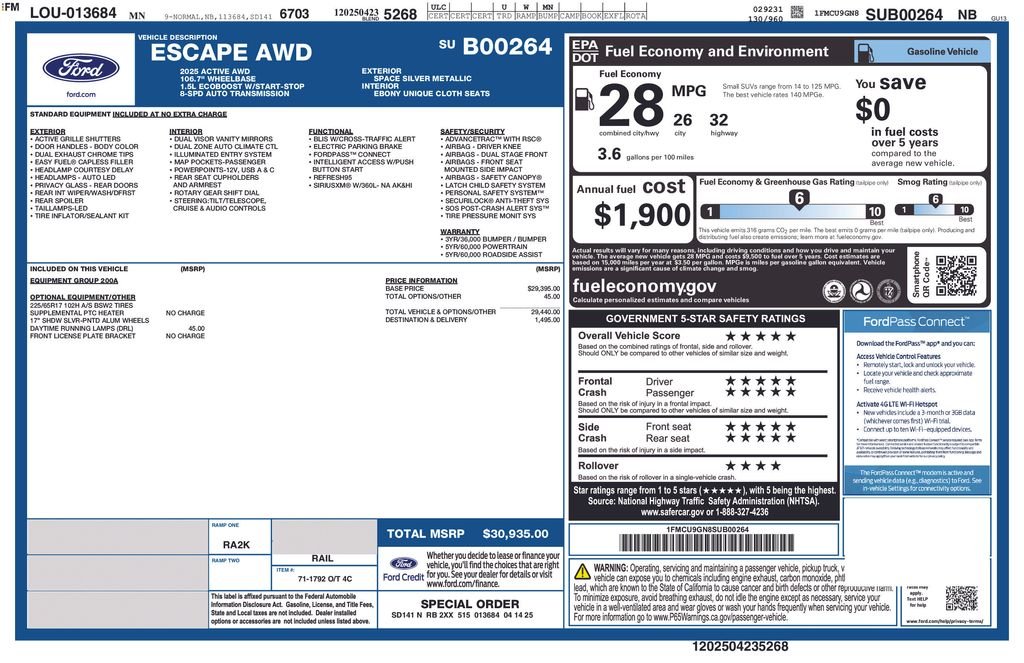 Used 2025 Ford Escape Active with VIN 1FMCU9GN8SUB00264 for sale in Elk River, Minnesota