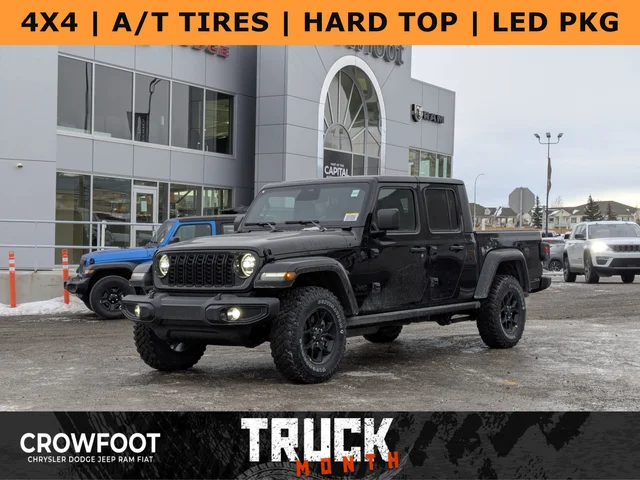 2026 Jeep Gladiator Willys * Off Road Tires - Willys Suspension - Heated Seats & Steering & Tons More!