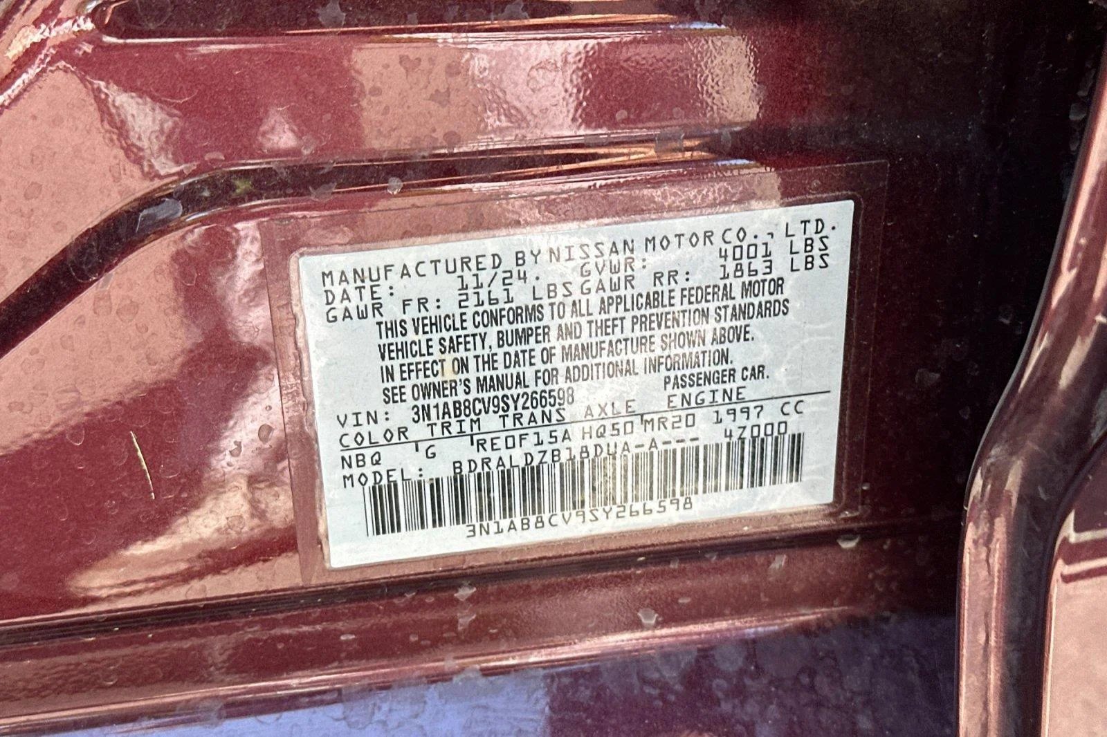 Certified Used 2025 Rosewood Metallic Nissan SV image 27
