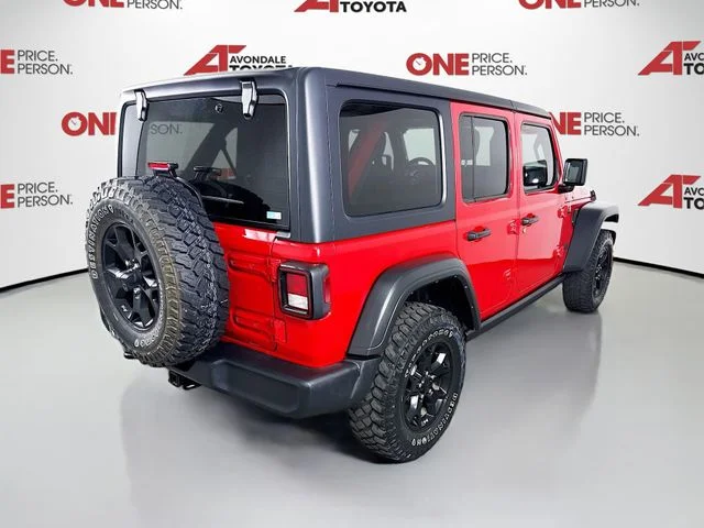 Used 2022 Red Jeep Unlimited Willys image 7