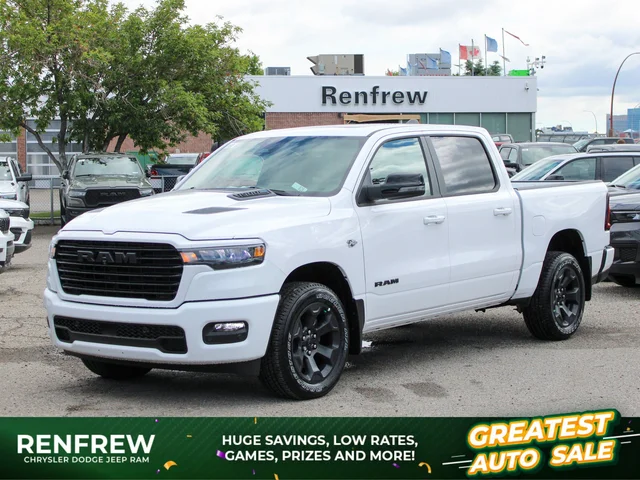 2026 RAM 1500 Sport* Crew Cab 4x4, HEMI V8, Level 1 Equip Group, Panoramic Sunroof