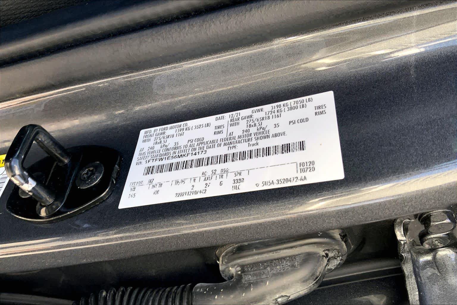 Certified Used 2021 Carbonized Gray Metallic Ford LARIAT image 33