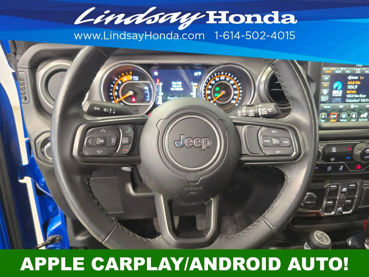 Used 2021 Hydro Blue Pearl Coat Jeep Unlimited Sport S image 15
