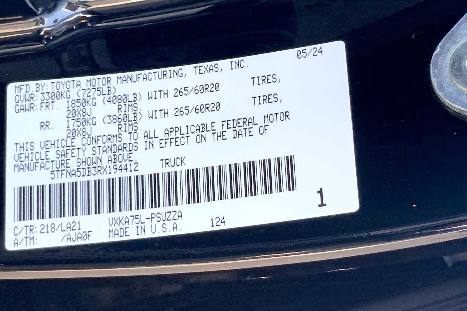 Used 2024 Midnight Black Metallic Toyota Platinum image 37