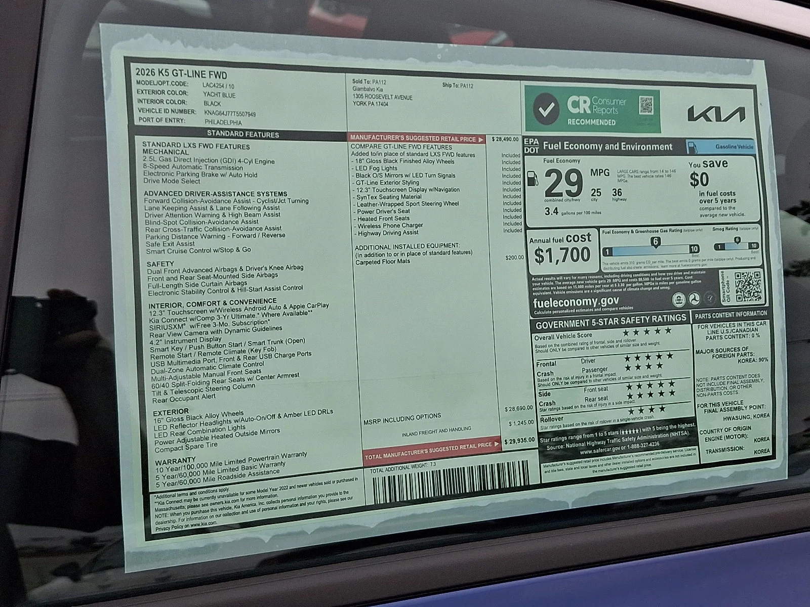 New 2026 Blue Kia GT-Line image 22