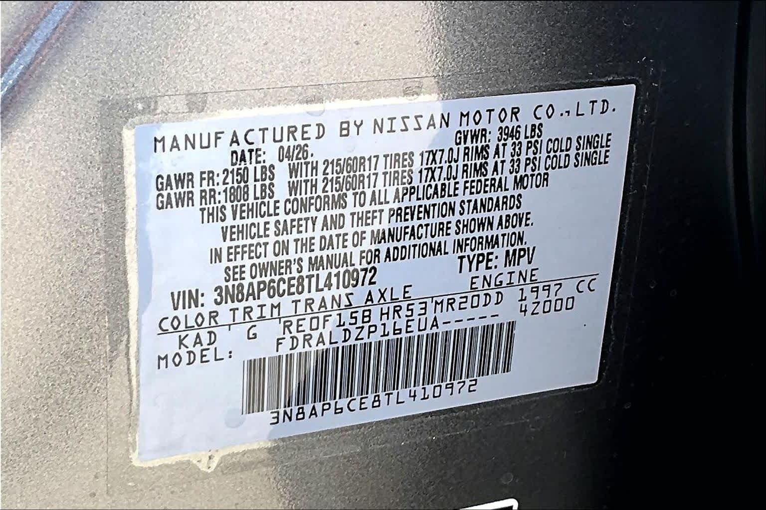 New 2026 Gun Metallic Nissan SV image 17