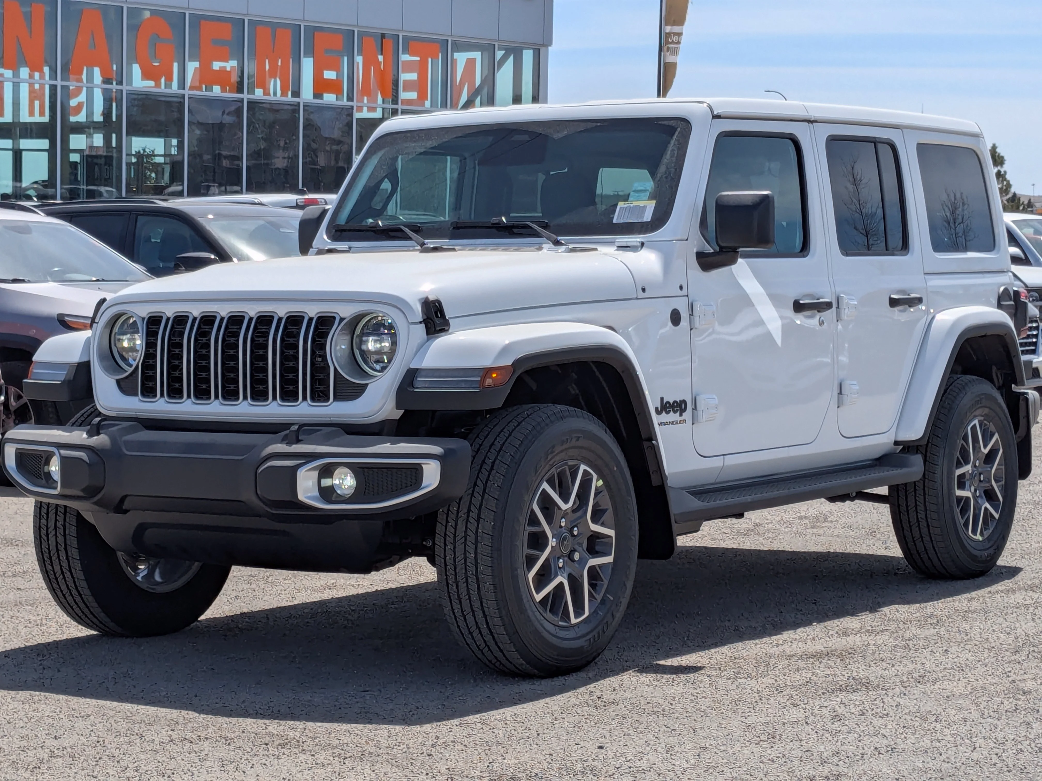 New 2026 White Jeep Sahara - - Body-Color Top - Side Steps - 2.0L Turbo - Remote Start & tons more! image 4