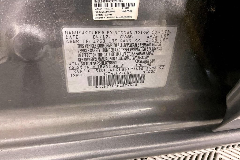 Used 2017 Gray Nissan 1.6 SV image 5