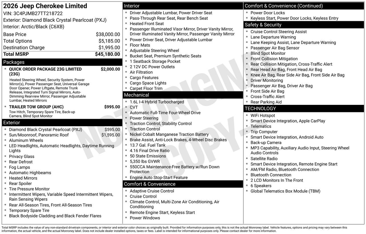 New 2026 Diamond Black Crystal Pearl-Coat Exterior Paint Jeep Limited image 30