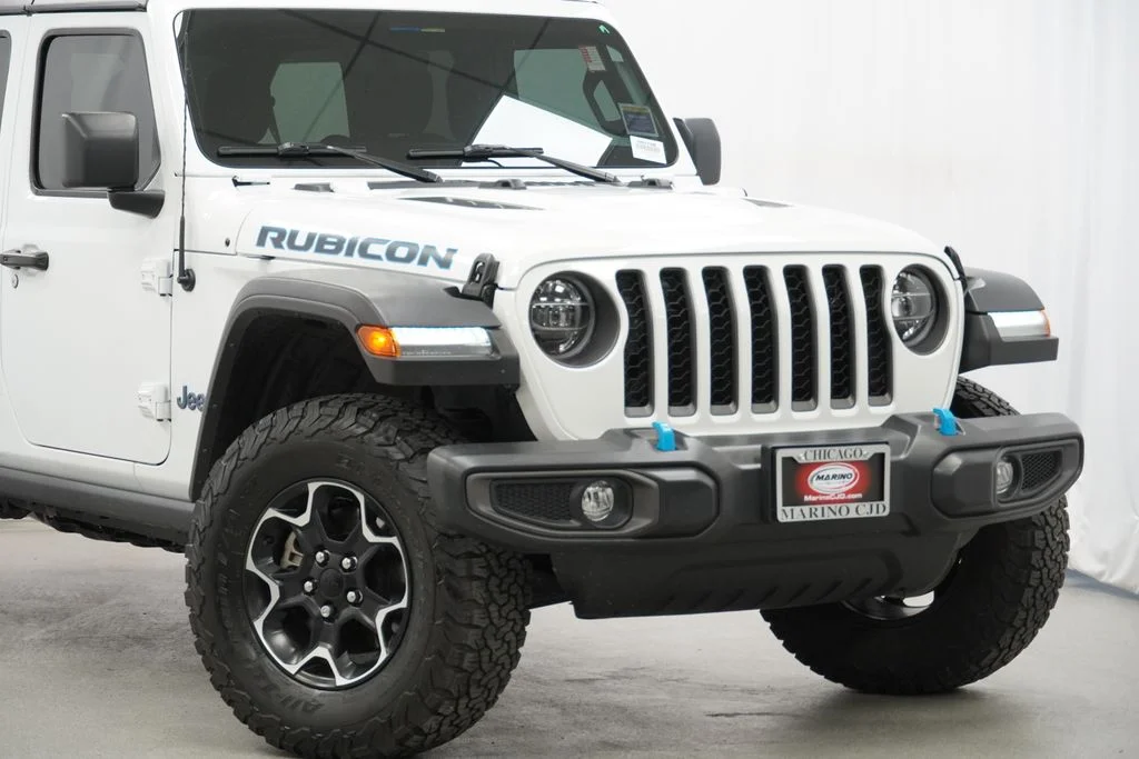 Used 2022 White Jeep Unlimited Rubicon 4xe image 3