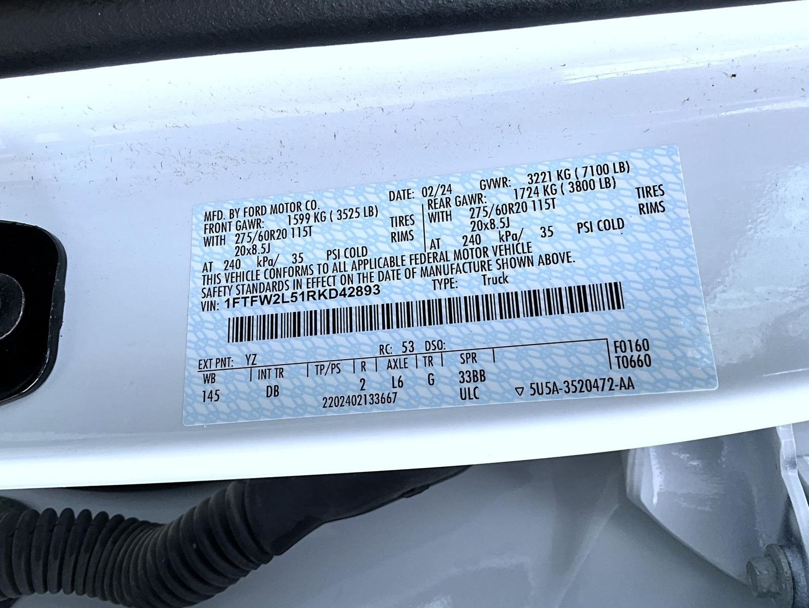 Used 2024 White Ford STX image 27