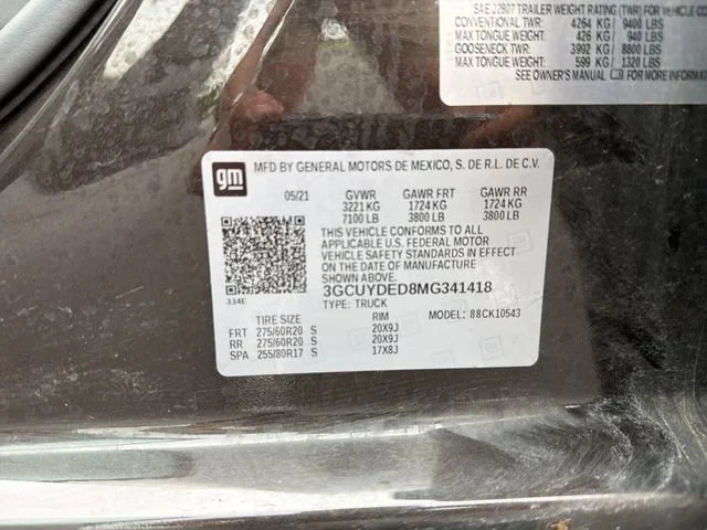 Used 2021 OXFORD BROWN METALLIC Chevrolet LT image 16