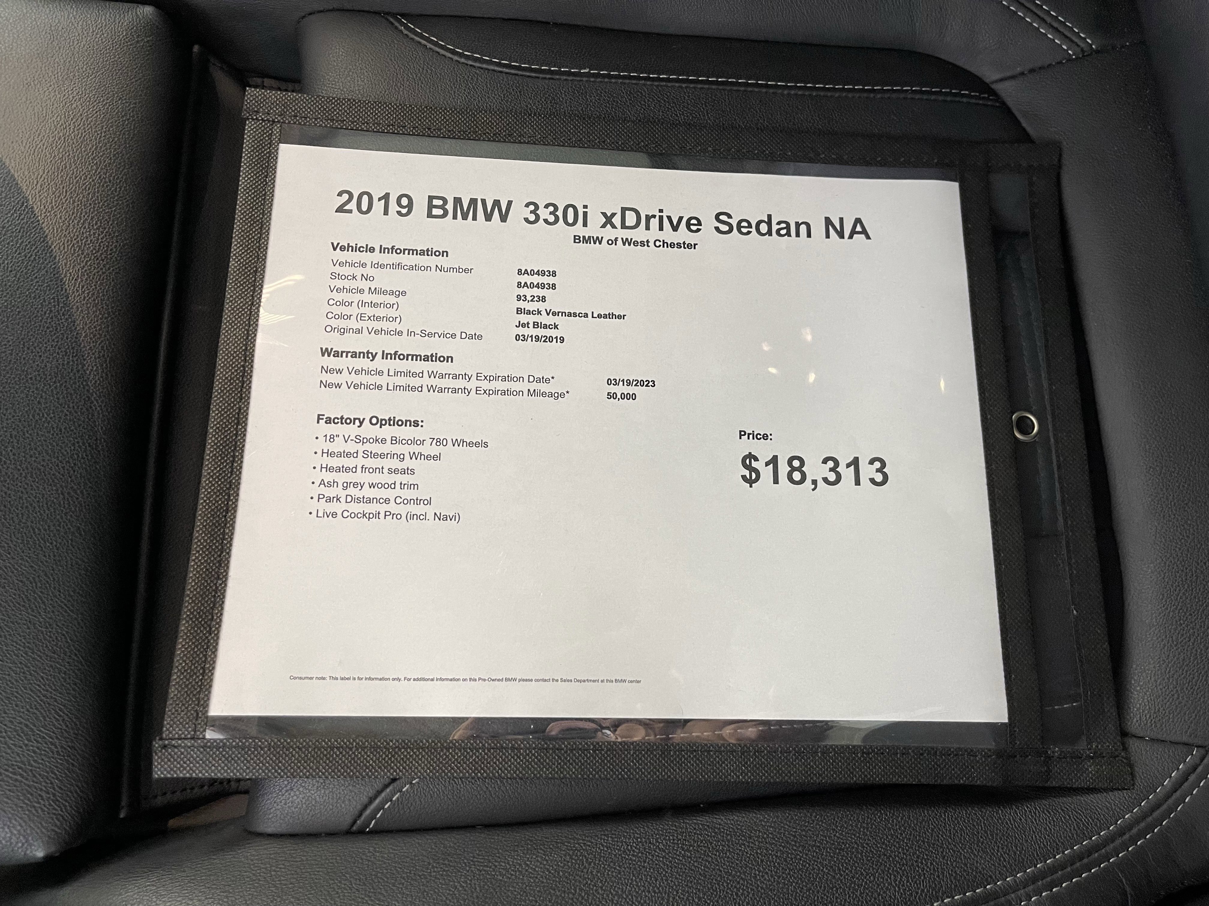 Used 2019 BLACK BMW 330i xDrive image 18