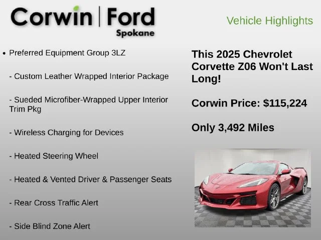 Used 2025 Red Mist Metallic Tintcoat Chevrolet Z06 image 12