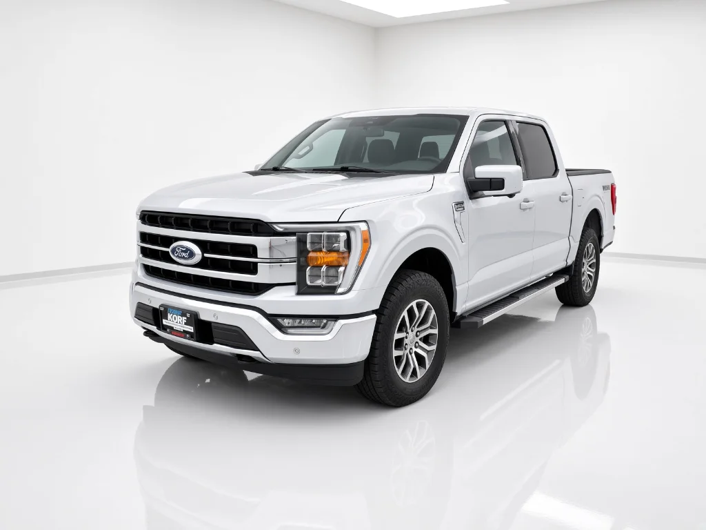 Used 2021 Space White Metallic Ford LARIAT image 1