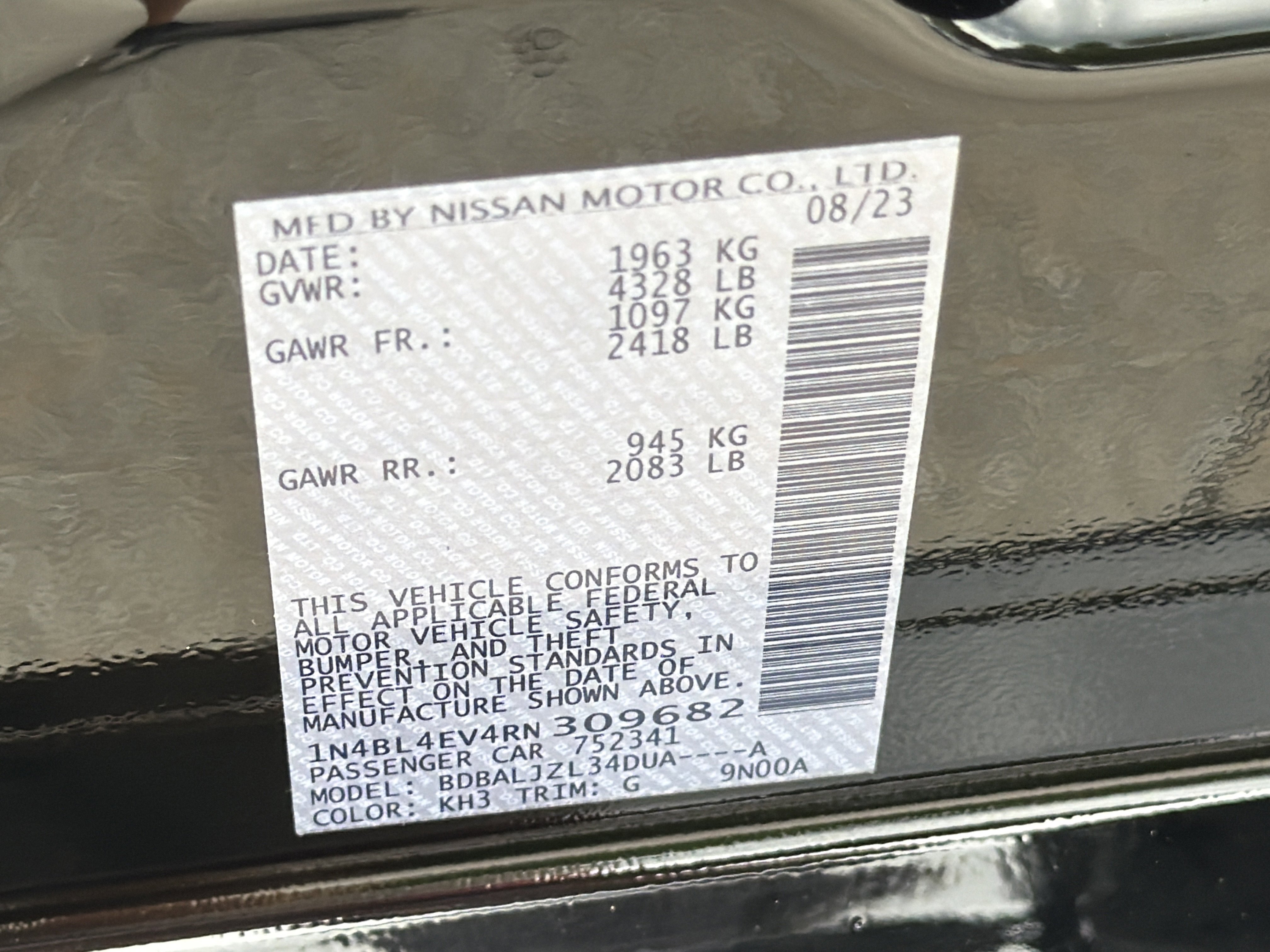 Used 2024 Super Black Nissan 2.5 SL image 36