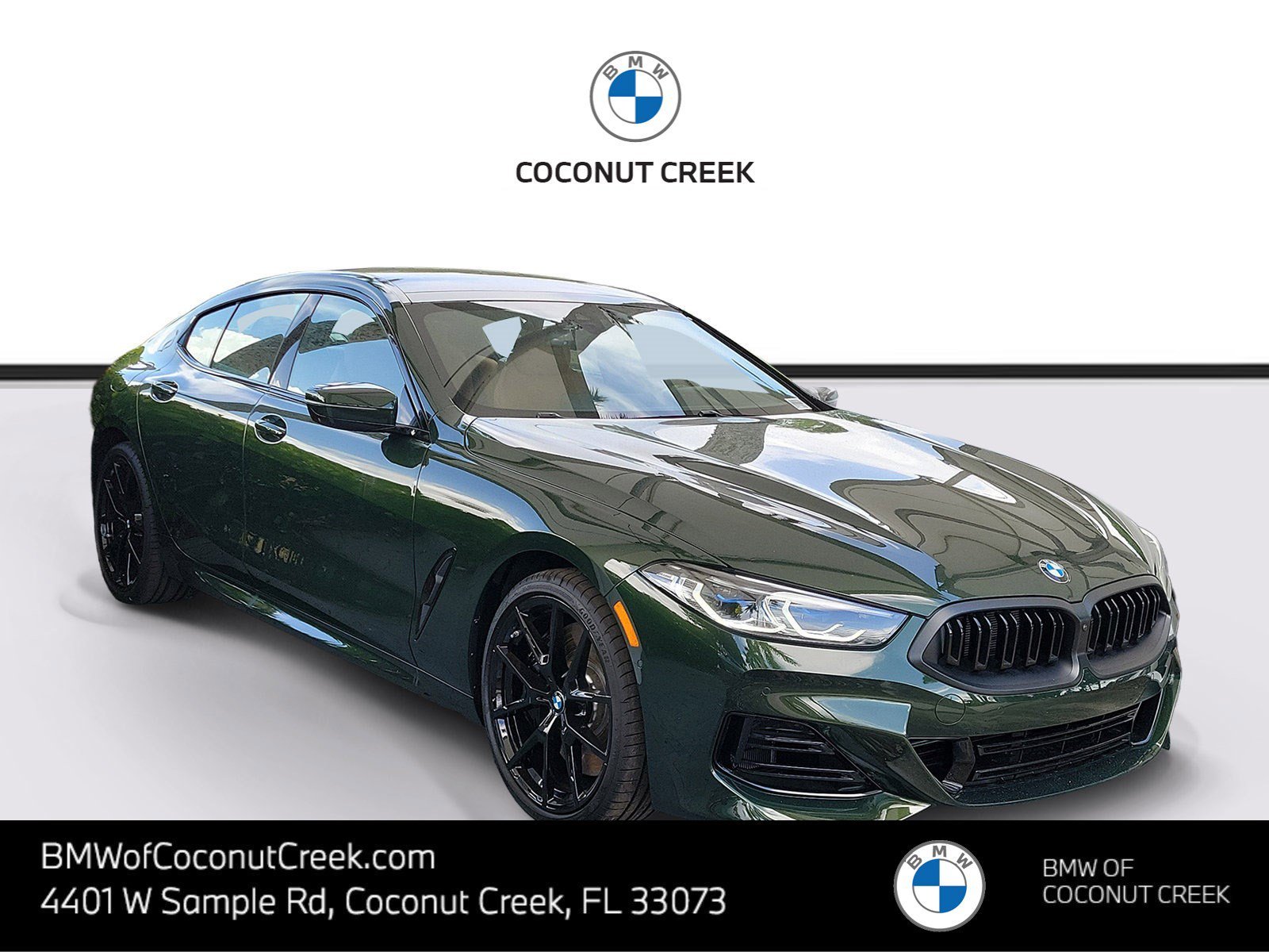 New 2026 San Remo Green Metallic BMW 840i image 1