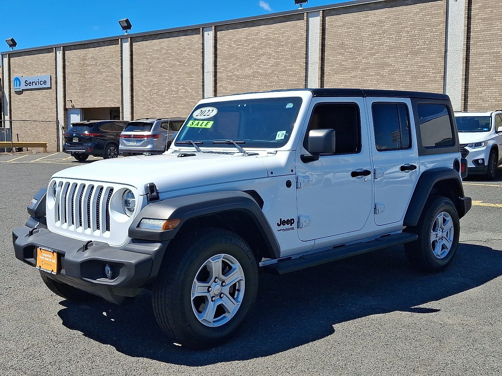 Used 2022 Bright White Clearcoat Jeep Unlimited Sport S image 3