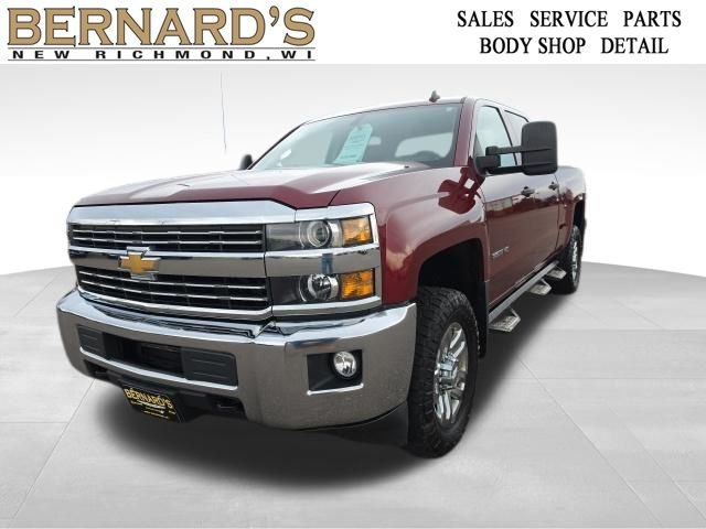 Red 2015 Chevrolet Silverado 3500HD LT Crew Cab 4WD Pickup Truck Four-Wheel Drive 6-Speed Automatic Overdrive