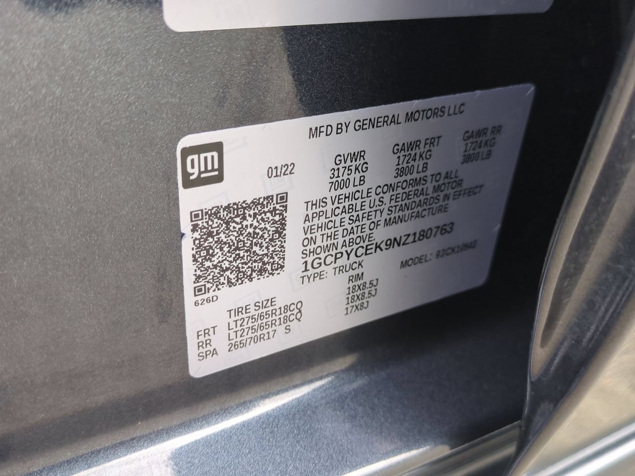 Used 2022 SHADOW GRAY METALLIC Chevrolet Custom Trail Boss image 31