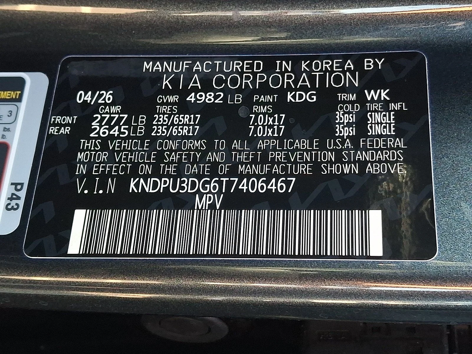 New 2026 Gravity Gray Kia LX image 13