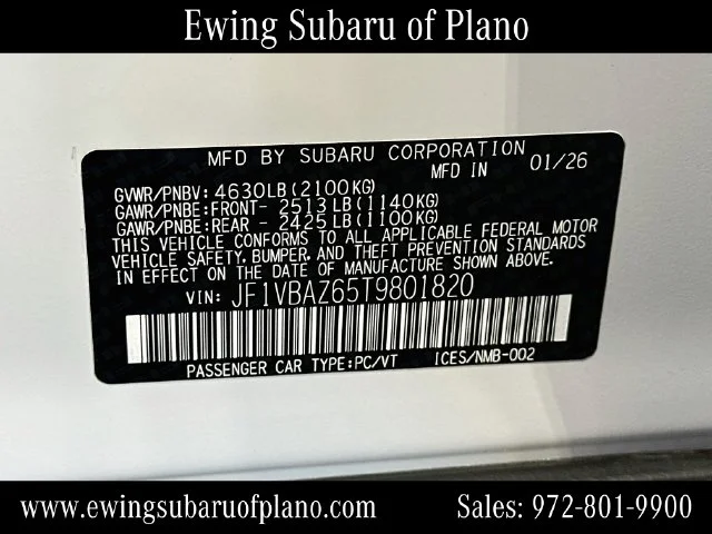 New 2026 CERAMIC WHITE Subaru tS image 32