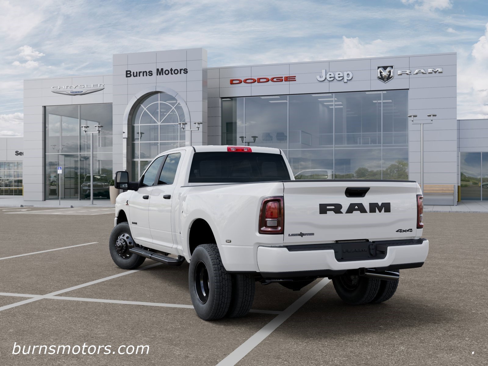 New 2026 Bright White Clear-Coat Exterior Paint RAM Lone Star Night Edition Dually image 3